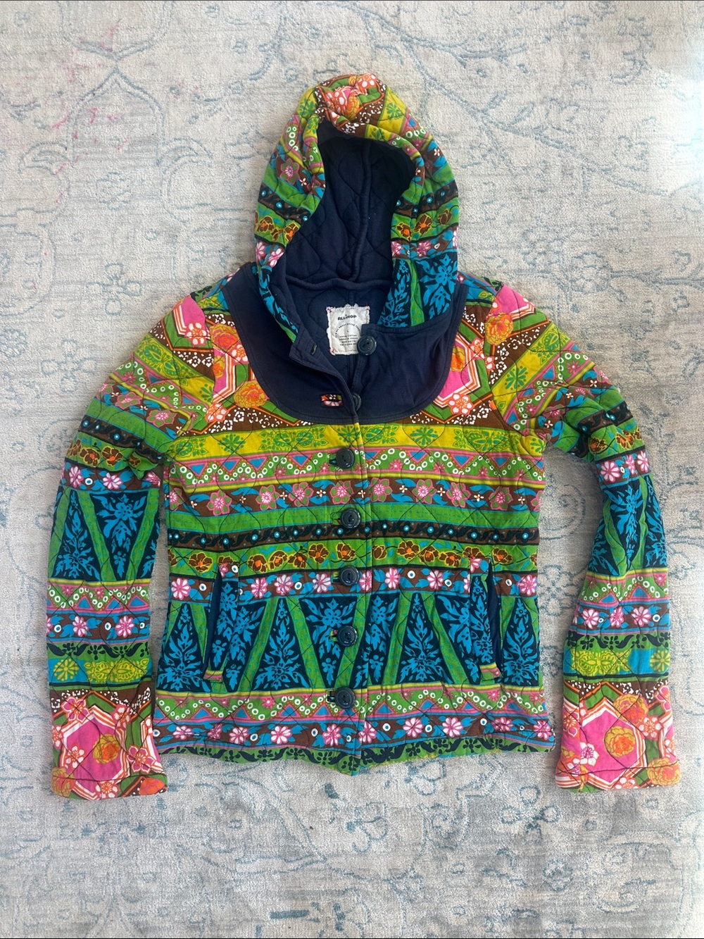 Women's Allihop Multicolor Hooded Jacket - size large
